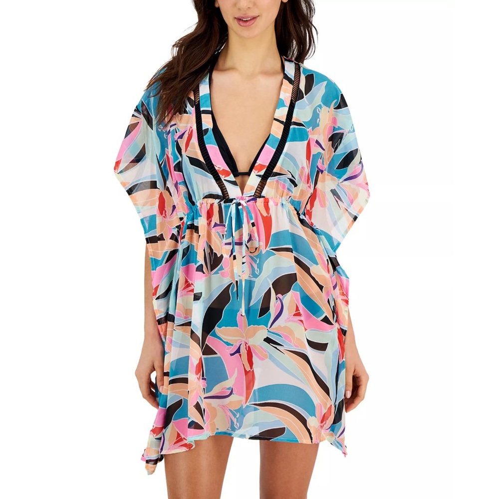 NEW| Women's Floral-Print CoverUp Kimono Dress| Size:Xl - Picture 1 of 5